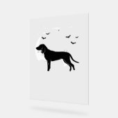 Bluetick Dog - Halloween Moon Silhouette Classic T Acryl Bord (Hoek)