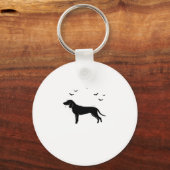 Bluetick Dog � Halloween Moon Silhouette Classic T Sleutelhanger (Voorkant)