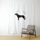 Bluetick Dog - Halloween Moon Silhouette Classic T Wandkleed (In situ)