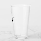 Bluetick hond Halloween Maan Silhouette Klassieke Glas (Links)