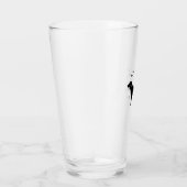 Bluetick hond Halloween Maan Silhouette Klassieke Glas (Rechts)