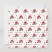 Bluetits Love Hearts Rozen Vogels Valentijnsdag Feestdagenkaart (Achterkant)