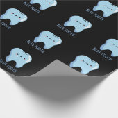 Bluetooth Funny Technical Blue Tooth Pun Dark BG Cadeaupapier (Hoek)