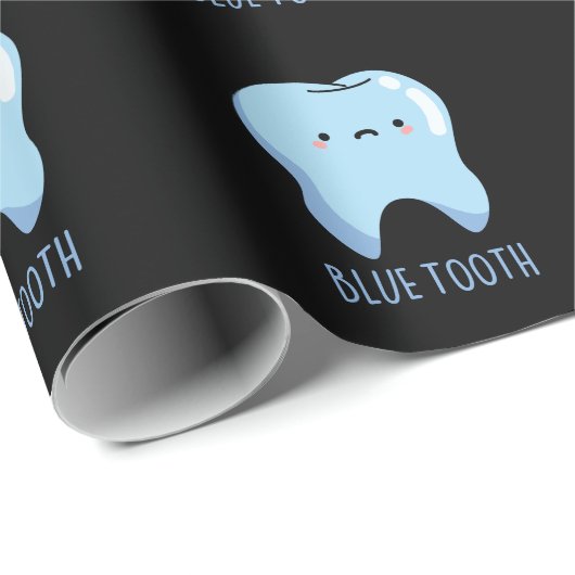 Bluetooth Funny Technical Blue Tooth Pun Dark BG Cadeaupapier (Rol Hoek)