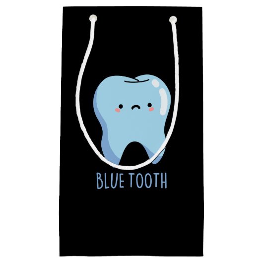 Bluetooth Funny Technical Blue Tooth Pun Dark BG Klein Cadeauzakje (Voorkant)