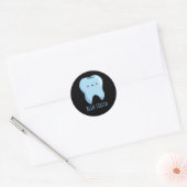 Bluetooth Funny Technical Blue Tooth Pun Dark BG Ronde Sticker (Envelop)
