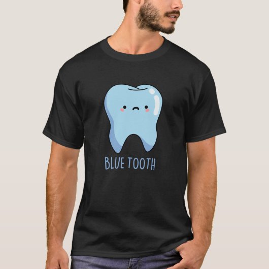 Bluetooth Funny Technical Blue Tooth Pun Dark BG T-shirt (Voorkant)