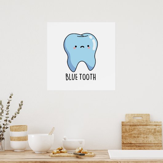 Bluetooth Funny Technical Blue Tooth Pun Poster (Keuken)