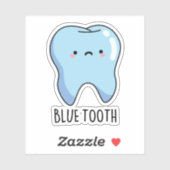Bluetooth Funny Technical Blue Tooth Pun Sticker (Vel)