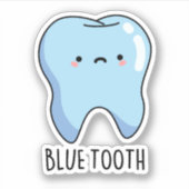 Bluetooth Funny Technical Blue Tooth Pun Sticker (Voorkant)