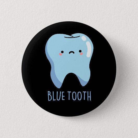 Bluetooth Grappige Technische Blue Tooth Grappenma Ronde Button 5,7 Cm (Voorkant)