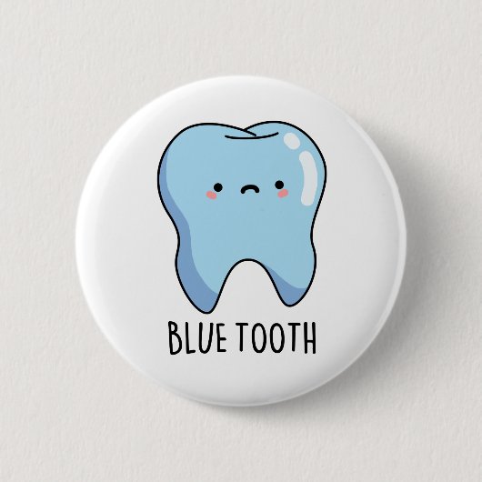 Bluetooth Grappige Technische Blue Tooth Grappenma Ronde Button 5,7 Cm (Voorkant)