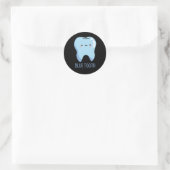 Bluetooth Grappige Technische Blue Tooth Grappenma Ronde Sticker (Tas)