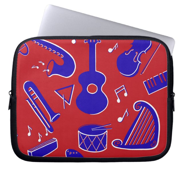 Bluetooth-luidspreker voor muziekinstrumenten laptop sleeve (Voorkant)