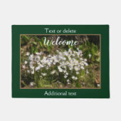 Bluets Tiny Flowers Olieverfschilderij gepersonali Deurmat (Voorkant)