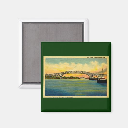 Bluewater Bridge Port Huron, Michigan Magneet (Voorkant / Achterkant)