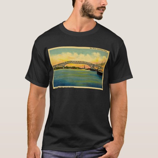 Bluewater Bridge Port Huron Michigan T-shirt (Voorkant)