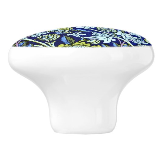 Bluewey, een ontwerp van William Morris, Keramische Knop (Zijkant)