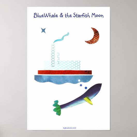 BlueWhale en de Starfish Moon Poster (Voorkant)