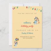 Bluey Birthday invitation for kids - Editable Bedankkaart (Voorkant)
