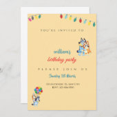 Bluey Birthday invitation for kids - Editable Bedankkaart (Voorkant / Achterkant)