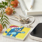 Bluey Christmas Fan Art Keychain (Voorkant Rechts)