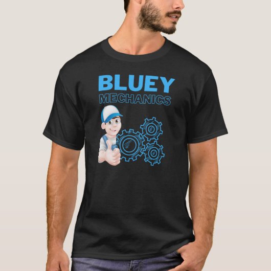 Bluey Mechanics Car Service T-shirt (Voorkant)