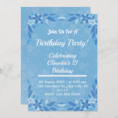 Bluey verjaardagsfeestje uitnodigingen (Voorkant / Achterkant)