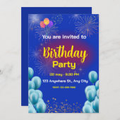 Bluey verjaardagsfeestje uitnodigingen (Voorkant / Achterkant)