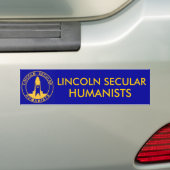 blueyellowlsh2, LINCOLN SECULAIR, HUMANISTEN Bumpersticker (Op auto)