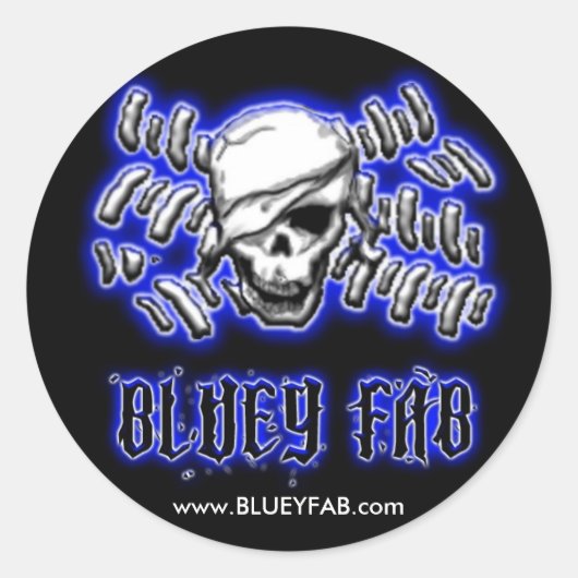 BlueyFab Ronde LG Sticker (Voorkant)
