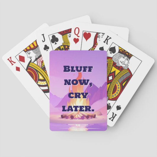 Bluf Nu Later Huilen Grappig Pokerkaarten (Achterkant)
