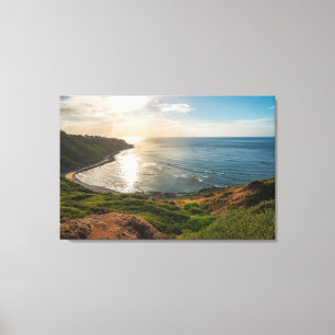 Bluff Cove Sunset Wandkunst Californische kust Canvas Afdruk