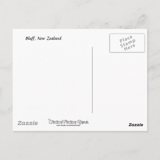 Bluff, Nieuw-Zeeland Briefkaart (Achterkant)