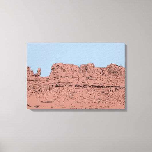 Bluff, Utah Illustratie Canvas Afdruk (Voorkant)