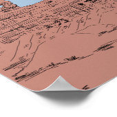 Bluff, Utah Illustratie Poster (Hoek)