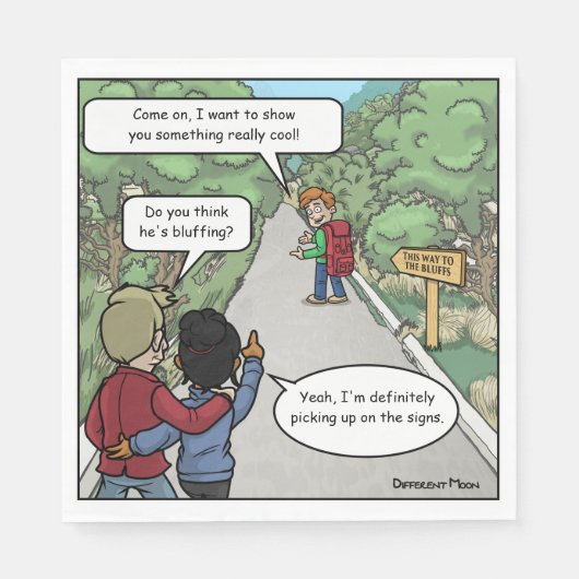 Bluffen Grappige Party servetten (Voorkant)