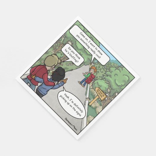 Bluffen Grappige Party servetten (Hoek)