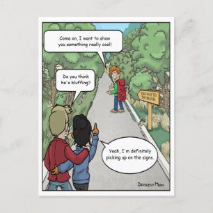 Bluffende Grappige Ansichtkaart Briefkaart