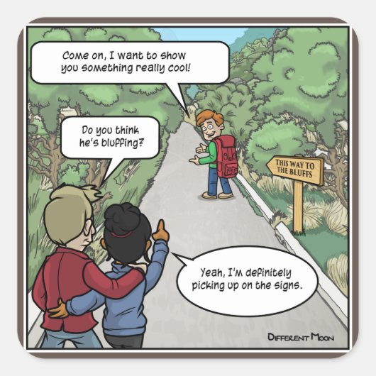 Bluffing Funny Stickers (Voorkant)