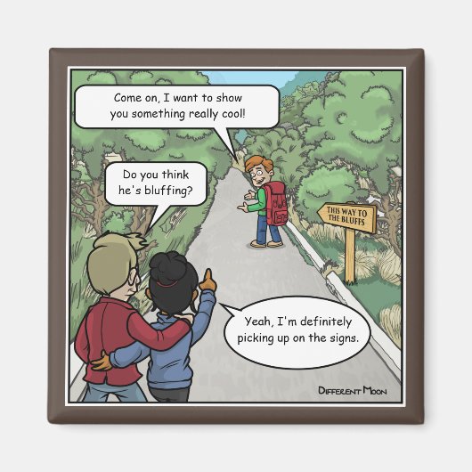 Bluffing grappige magneet (Voorkant)
