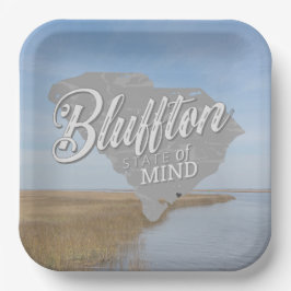 Bluffton Geestestoestand Lowcountry South Carolina Papieren Bordje
