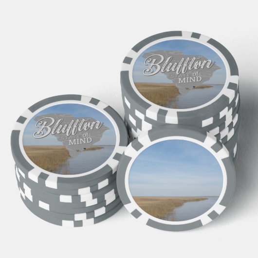 Bluffton State of Mind Lowcountry South Carolina Poker Chips (Opstapeling)
