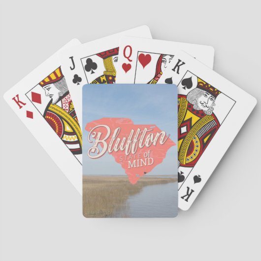 Bluffton State of Mind Lowcountry South Carolina Pokerkaarten (Achterkant)