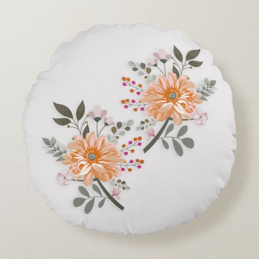 Blühendes Duett Rond Kussen (Voorkant)