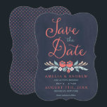 Bluish Chalkboard Floral Save the Date Kaart<br><div class="desc">Stijlvol Bewaar de Datumkaart met prachtige bloemen tegen een blauwachtige krijtbordachtergrond, met het woord "Save the Date" in modern scriptlettertype. Deze uitnodiging bevat een gepatrooneerde achterkant. Personaliseer het met uw gegevens door de plaatsaanduidingstekst te vervangen. Klik op de knop "Aanpassen" voor meer opties. *Het Zazzle-watermerk dat in het zoomvoorbeeld wordt...</div>