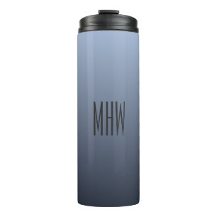 Bluish Gradient aangepaste monogram tumbler Thermosbeker