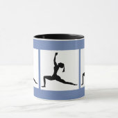Bluish Grey Combo 'Fun Yoga Design Coffee Mok/Cup Mok (Midden)