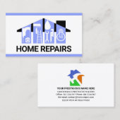 Bluish Handyman Tools Building Visitekaartje (Voorkant / Achterkant)