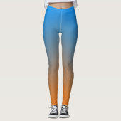 Bluish Orange Gradient Leggings (Voorkant)